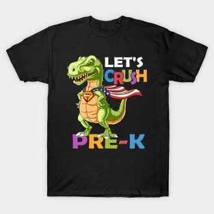 Ready To Crush PreK Dinosaur First Day Of Preschool 2035 Boy T-Shirt